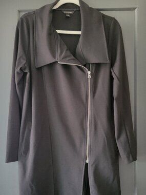 This Black Banana Republic Moto Sweater Jacket Size M